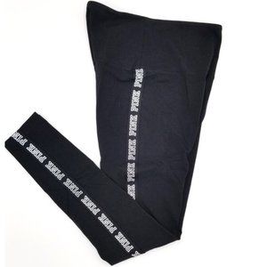 VICTORIAS SECRET PINK -  LOGO STRIPE  YOGA PANTS